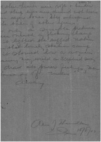 Document - HAMILTON COLLECTION: HANDWRITTEN VERSE, 1905