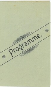 Document - HAMILTON COLLECTION: CONCERT PROGRAM, Early 1900s