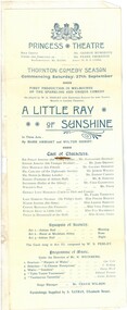 Document - HAMILTON COLLECTION: THEATRE PROGRAM, 1902