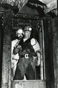 Photograph - AUSTIN COLLECTION :TWO MEN IN LIFT
