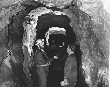 Photograph - AUSTIN COLLECTION:TWO MEN IN MINE TUNNEL