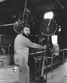 Photograph - AUSTIN COLLECTION:MAN OPERATING POWER PLANT