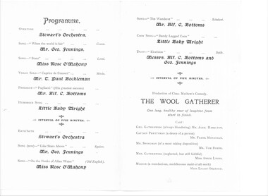 Document - HAMILTON COLLECTION: THEATRE PROGRAM, August 1905