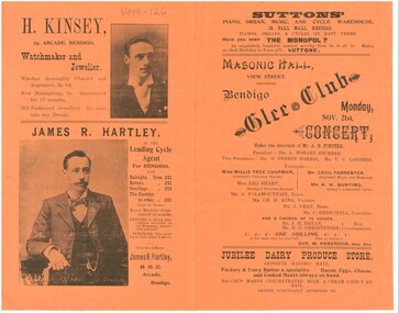 Document - HAMILTON COLLECTION: CONCERT PROGRAM, Early 1900s