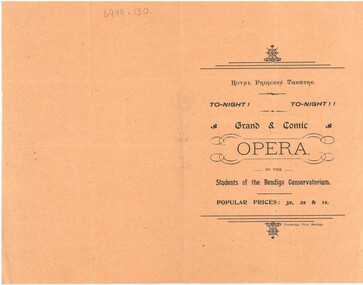 Document - HAMILTON COLLECTION: OPERA PROGRAM, Early 1900s