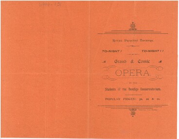Document - HAMILTON COLLECTION: THEATRE PROGRAM, Early 1900s