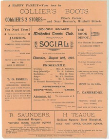 Document - HAMILTON COLLECTION: ''SOCIAL FLYER'', 10/8/1905