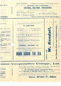 Document - HAMILTON COLLECTION:THEATRE PROGRAM, Early 1900s
