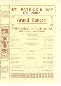 Document - HAMILTON COLLECTION:CONCERT PROGRAM, 22 March 1905
