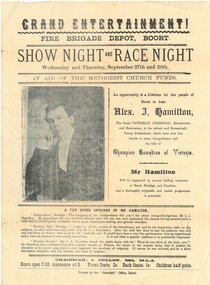 Document - HAMILTON COLLECTION:ENTERTAINMENT PROGRAM, Early 1900s