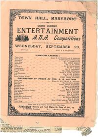 Document - HAMILTON COLLECTION: ASSORTED FLYERS, 1902