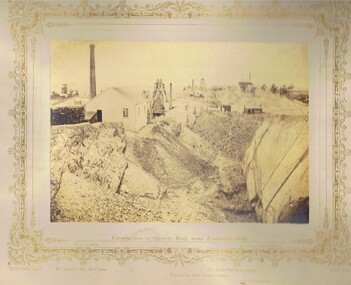 Photograph - VIEWS OF BENDIGO: EXCAVATION OF QUARTZ REEF NEAR IRONBARK HILL, c. 1870s