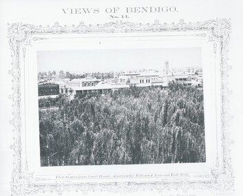 Photograph - VIEWS OF BENDIGO: VIEW FROM THE COURT HOUSE TOWARDS PALL MALL, c. 1870's