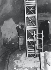 Photograph - AUSTIN COLLECTION: CENTRAL DEBORAH MINE SHAFT UNDER CONSTRUCTION