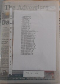 Newspaper - NEWSPAPER COLLECTION: THE ADVERTISER