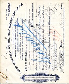 Document - HANRO COLLECTION: TRANSFER OF SHARES ESTATE ALICE HANDSCHIN