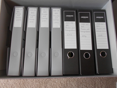 Document - BHS ADMINISTRATION COLLECTION: MINUTES AND CORRESPONDENCE 2010, 2010