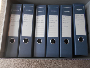 Document - BHS ADMINISTRATION COLLECTION: MINUTES AND CORRESPONDENCE 2019, 2019