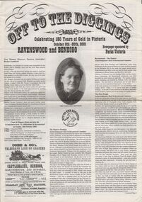 Newspaper - BARBARA MAMOUNEY COLLECTION: OFF TO THE DIGGINGS