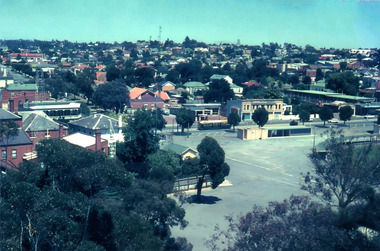 Photograph - ROY J MITCHELL COLLECTION: VIEW FROM LOOKOUT TOWER, QUEEN ELIZABETH OVAL, BENDIGO