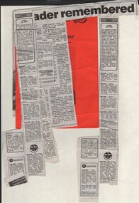 Document - BARBARA MAMOUNEY COLLECTION: DEATH NOTICES