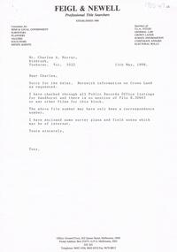 Document - BHS ADMINISTRATION COLLECTION: TITLE SEARCH DOCUMENTS, 1998