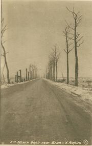 Postcard - ACC LOCK COLLECTION: MENIN ROAD NEAR BIRR :- X ROADS, 1914-1918