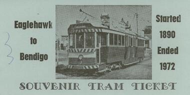 Document - SOUVENIR TRAM TICKET EAGLEHAWK TO BENDIGO