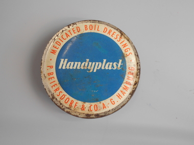 Container - PHARMACY COLLECTION: HANDYPLAST BOIL DRESSING TIN, 1950's