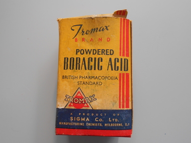 Container - PHARMACY COLLECTION: BOX OF BORACIC ACID, 1940's