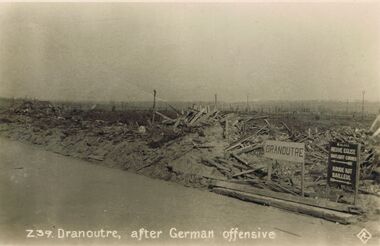 Postcard - ACC LOCK COLLECTION: DRANOUTRE, AFTER GERMAN OFFENSIVE, POSTCARD, 1914-1918