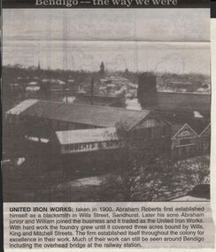 Newspaper - JENNY FOLEY COLLECTION: UNITED IRON WORKS