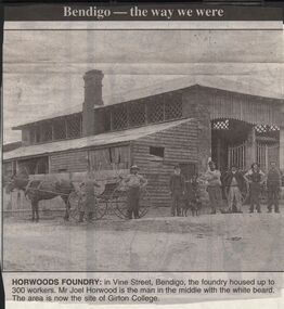 Newspaper - JENNY FOLEY COLLECTION: HORWOODS FOUNDRY