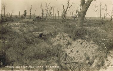 Postcard - ACC LOCK COLLECTION: YPRES OLD TRENCHES NEAR ZILLEBEKE, POSTCARD, 1914-1918