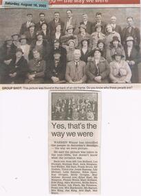 Newspaper - JENNY FOLEY COLLECTION: GROUP SHOT