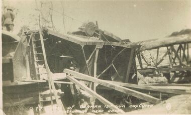 Postcard - ACC LOCK COLLECTION: SITE OF GERMAN 15IN GUN CAPTURED BY AUSTRALIANS NEAR CAPPY, POSTCARD, 1914-1918
