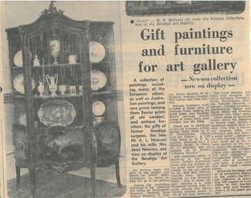 Newspaper - LYDIA CHANCELLOR COLLECTION: AT THE ART GALLERY