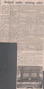 Newspaper - LYDIA CHANCELLOR COLLECTION: THE BENDIGO FUSE FACTORY HELPED MAKE MINING SAFER