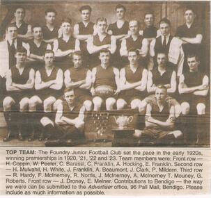 Newspaper - JENNY FOLEY COLLECTION: TOP TEAM