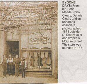Newspaper - JENNY FOLEY COLLECTION: BYGONE DAYS
