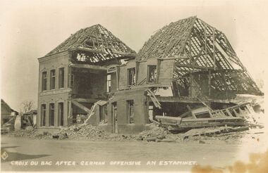 Postcard - ACC LOCK COLLECTION: CROIX DU BAC AFTER GERMAN OFFENSIVE, POSTCARD, 1914-1918