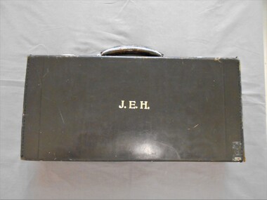 Accessory - JOHN FREDERICK HARPER COLLECTION: MASONIC LODGE BLACK LEATHER CASE, 1950-1990's