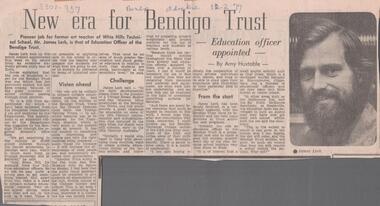 Newspaper - LYDIA CHANCELLOR COLLECTION: NEW ERA FOR BENDIGO TRUST