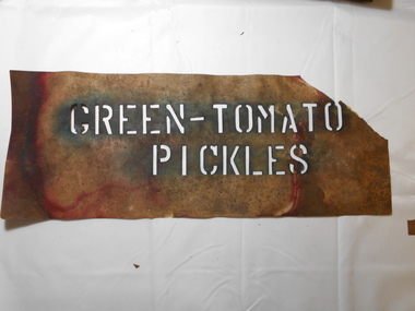 Tool - NORM GILLIES COLLECTION: BENDIGO PRESERVING COMPANY STENCIL