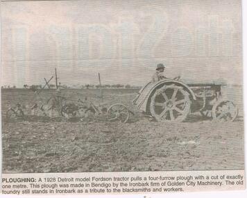 Newspaper - JENNY FOLEY COLLECTION: PLOUGHING