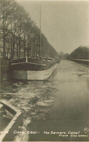 Postcard - ACC LOCK COLLECTION: CHARLEROI-THE SAMBRE CANAL FROM CHASNOW, POSTCARD, 1914-1918