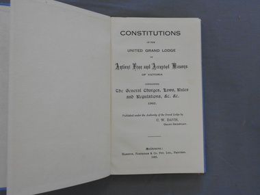Book - JOHN FREDERICK HARPER COLLECTION: CLOTH BOUND BOOK, 1962