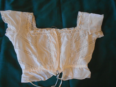 Clothing - MAGGIE BARBER COLLECTION: CREAM LINEN BODICE, 1880 -90's
