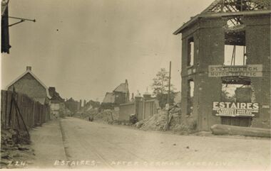 Postcard - ACC LOCK COLLECTION: ESTAIRES AFTER GERMAN OFFENSIVE, POST, 1914-1918