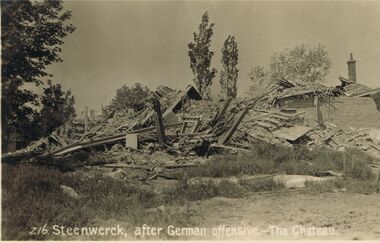 Postcard - ACC LOCK COLLECTION: STEENWERCK, AFTER GERMAN OFFENSIVE - THE CHATEAU, POSTCARD, 1914-1918